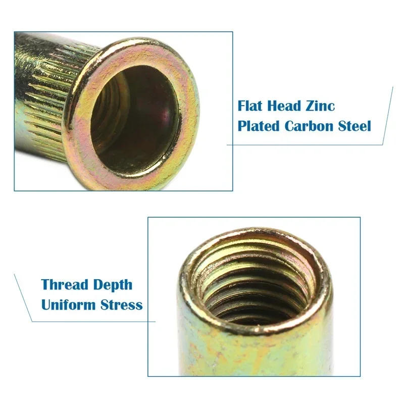 Description Picture 5 of item100/400PCS Rivet Nuts Gun Mandrel Kit M3/M4/M5/M6/M8 Nut Rivet Mandrels Repairtool Nut Gun Flatheadscrew Pop Nut Rivet Gun Set