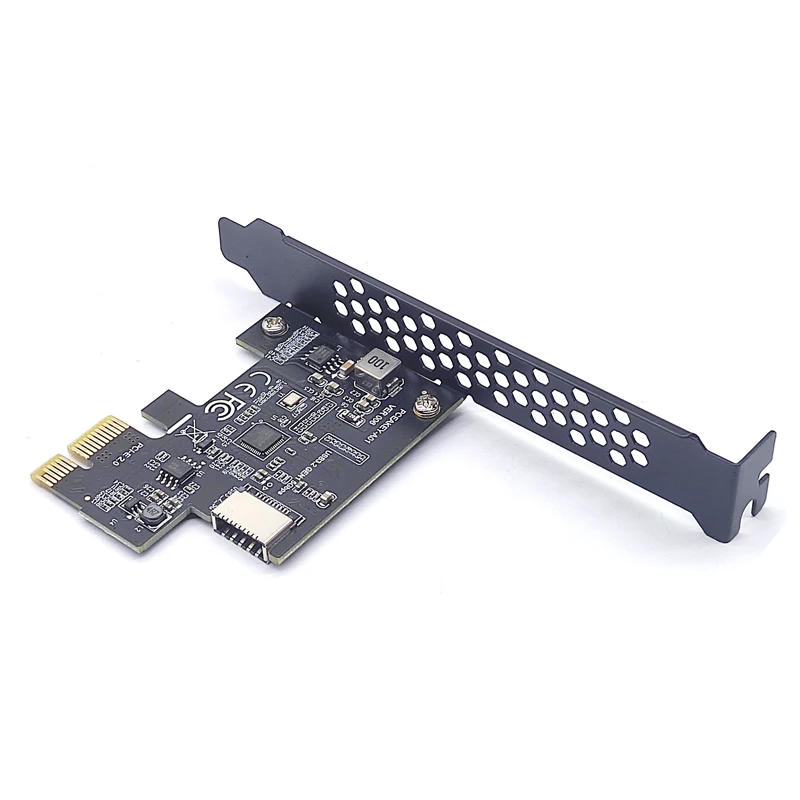 Description Picture 3 of itemNEW Add on Card PCI Express 2.0 X1 USB 3.2 Gen1 TYPE-E Card PCIe Front Type-C Adapter Riser USB3.1 Gen1 A-KEY 5Gb Expansion Card