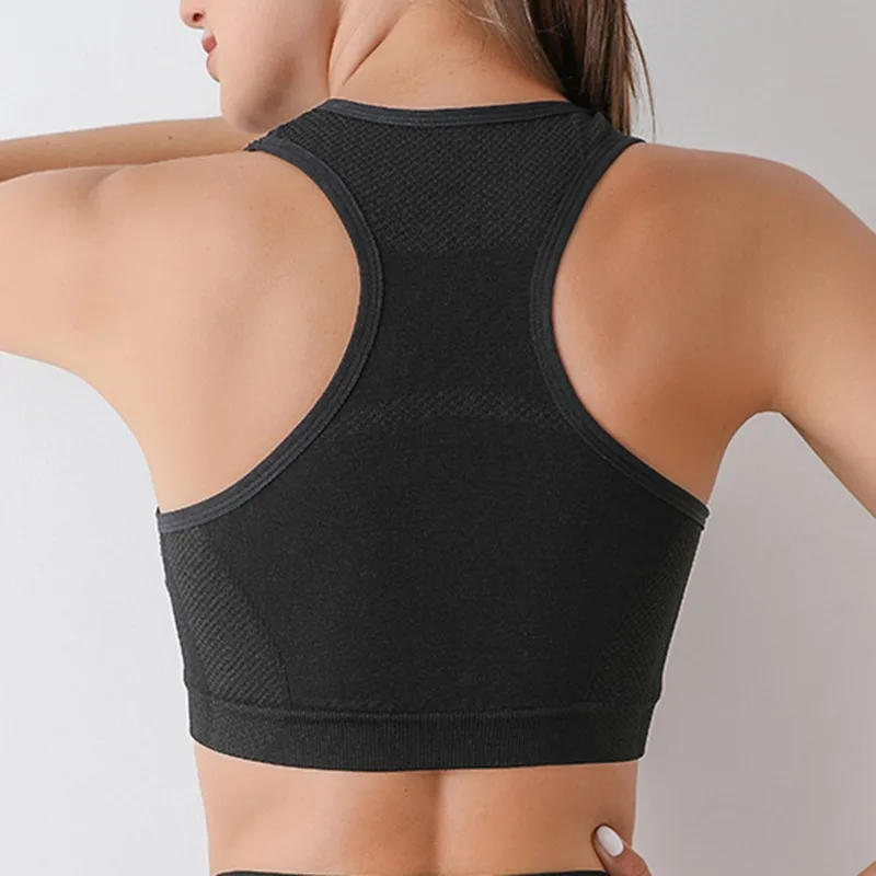 Description Picture 6 of itemWomen Sports Bras Yoga Top Vest High Shockproof Quick-drying Yoga Gym Running Fitness Underwear Ladies Seamless Sportswear