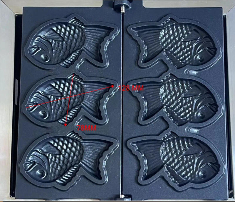 Description Picture 3 of item3 PCS Electric Fish Waffle Maker Set 110V 220V Regular Taiyaki Machine for Sweet And Savory Treats