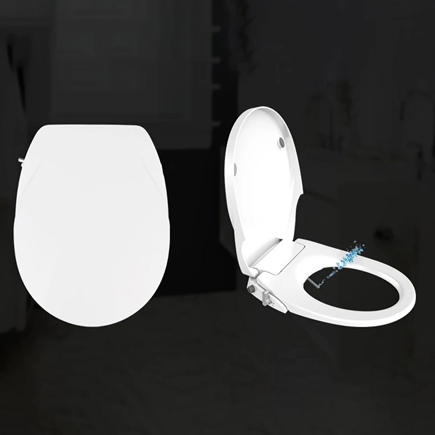 Description Picture 2 of itemBidet Toilet Seat Personal Hygiene Adjustable Spray Bidet Seat for Elongated Toilets Nozzle Cold Water Toilet Lid WC Toilet Seat