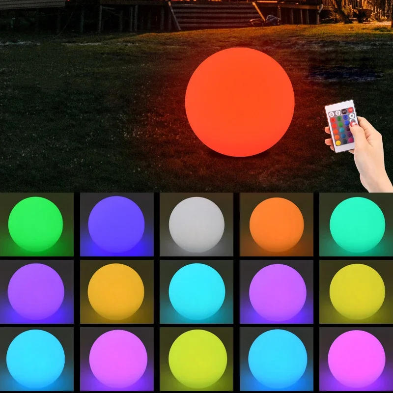 Description Picture 2 of itemWaterproof LED Lawn Light Solar Powr RGB garden Color Change Glowing Ball Hotel Decoration Lighting Orbs Swimming Pool Ball