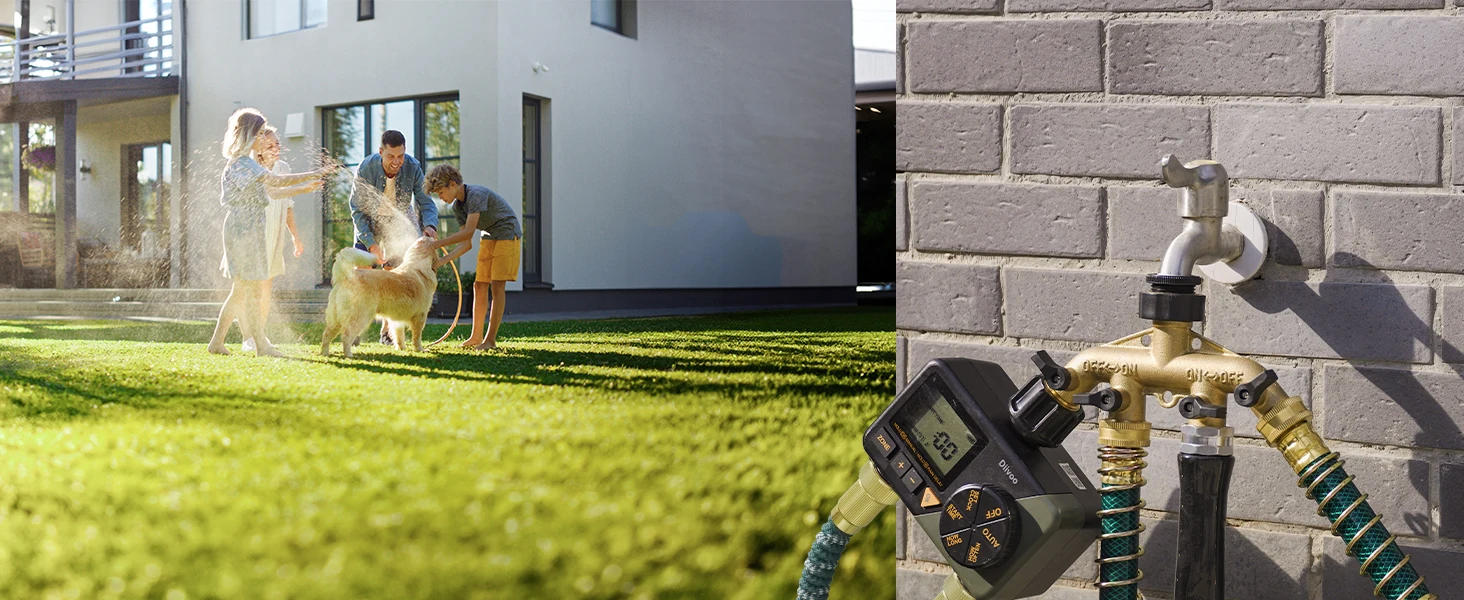 Description Picture 4 of itemDiivoo Brass 3/4" Female/Male Thread 4Way Water Splitter With Valve Garden Irrigation Multi-Way Joint Tap Pipe Nipple Connector