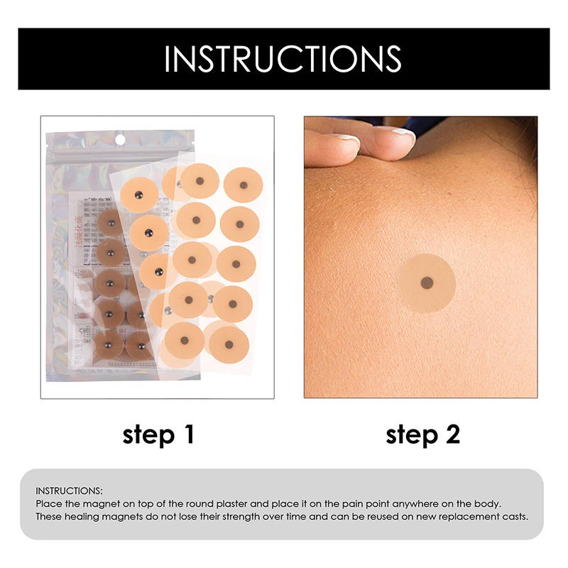 Description Picture 6 of item20 Sheet Acupuncture Magnetic Beads Sticky Ear Massage Patch Auricular Plaster Therapy Acupoint Sticking Plaster