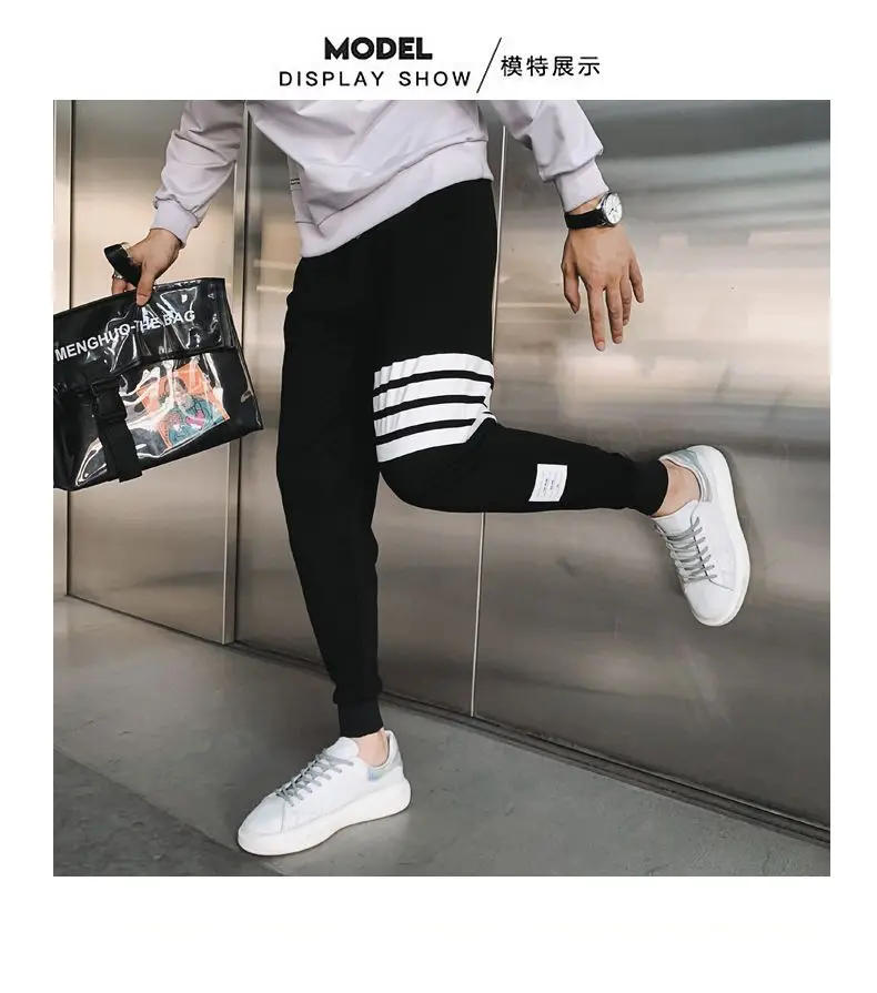 Description Picture 3 of itemSummer Harem Pants Children Men Brands Korean Style Trendy Casual Pu Shuai Slim Fit Exercise Ankle-Tied Cropped Sweatpants