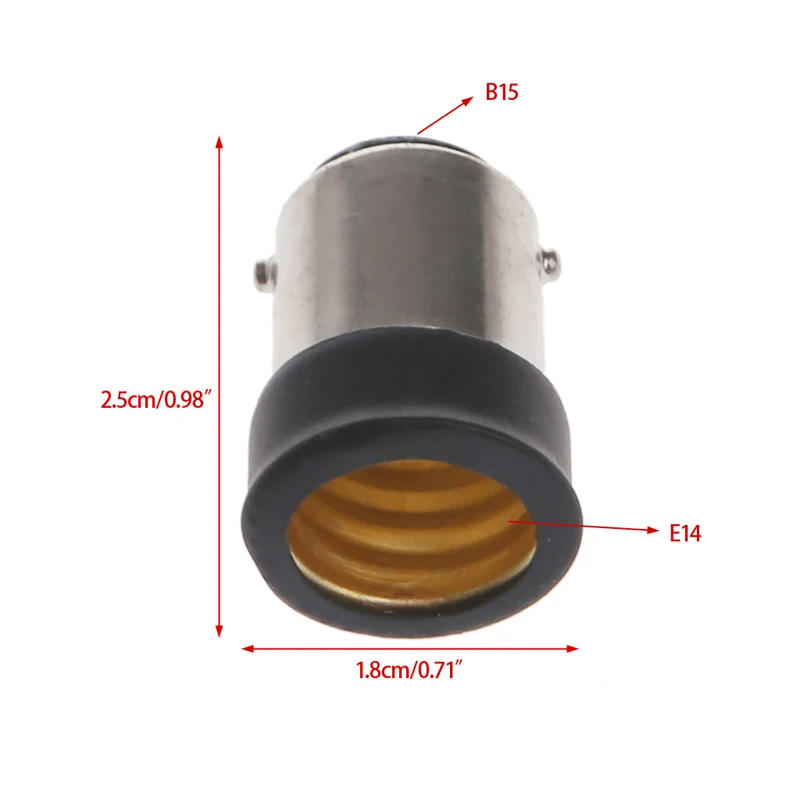 Description Picture 2 of itemY1UB B15 Male to E14 Female Lamp Bulb Socket Light Extender Adaptor Converter Holder