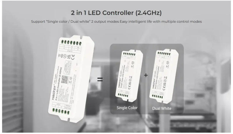 Description Picture 2 of item1PCS Miboxer DC12V-48V LED Controller 2.4GHZ FUT035P+ / FUT037P+ MAX 20A for Dual White Single Color / RGB RGBW RGB+CCT LED Lamp