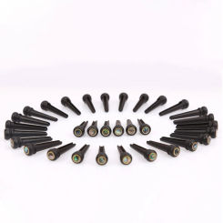 Acoustic Guitar Guitar Bridge Pins Brass Circle Skirt Instrument Parts Replacement Abalone Dot Inlay Accessories