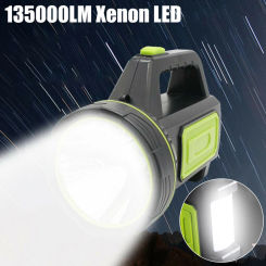 LED Strong Searchlight USB Rechargeable Portable Powerful Solar LED Flashlight for Emergency Hiking Camping Energe Saving Torch