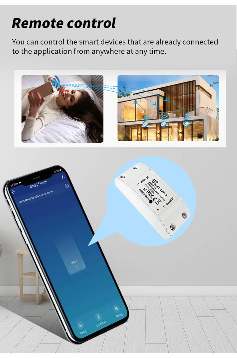 Description Picture 5 of itemTuya ZigBee 3.0 Smart Switch Smart Home Automation LED Light Wireless Controller Relay Module Breaker Works With Alexa Google