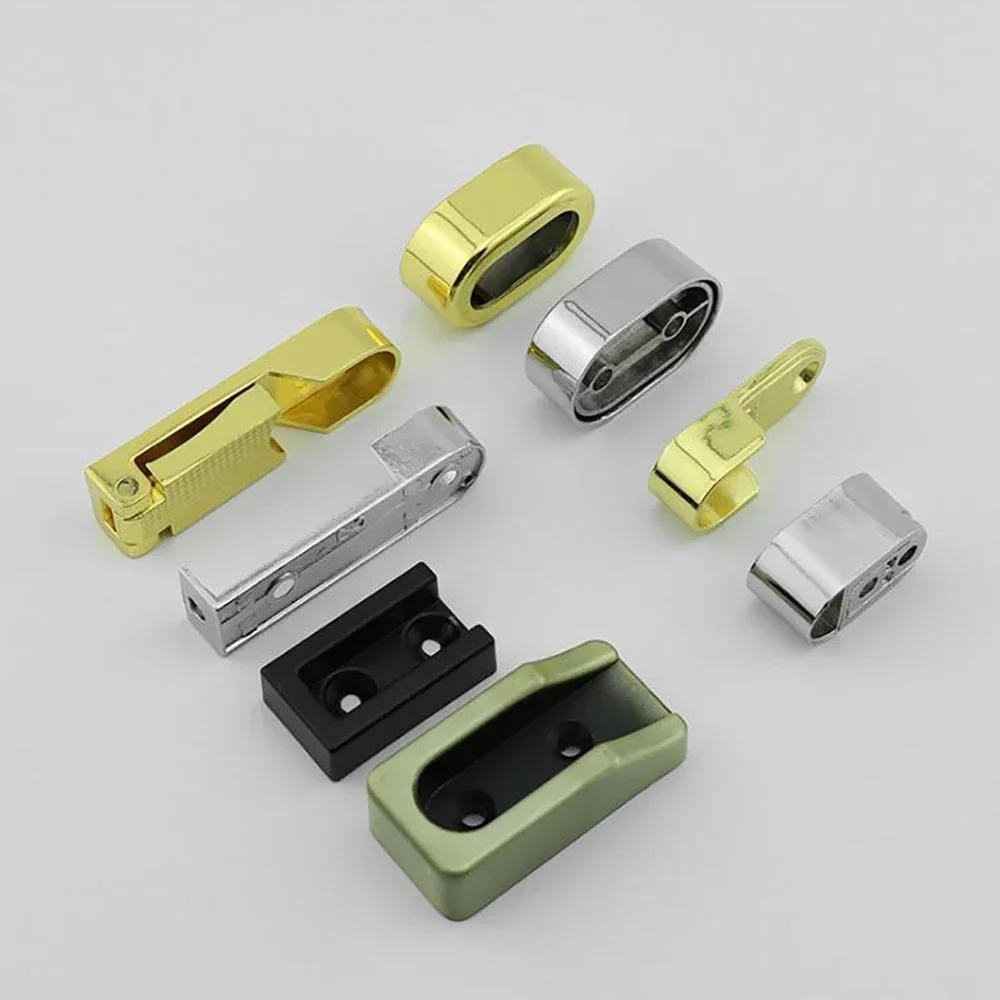 Description Picture 5 of item2 pcs chrome flange clothes tube bracket thickened hidden seat solid clothes pole clothes through seat hardware