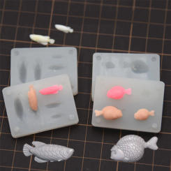 3D cute Mini Arowana Fish Silicone Mold Pottery Clay Fish DIY Mould Tools Doll House Jewerly DIY tools