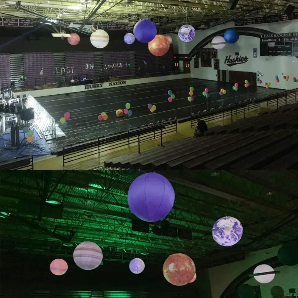 Description Picture 6 of itemLed Giant Colorful Planet Ball Inflatable Moon Balloon 9 Planets Solar System Christmas Party Decoration Advertising Hanging