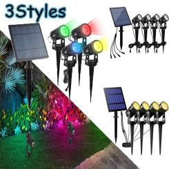 Newest 3000K/6000K/RGB Solar LED Light Outdoor Solar Spotlight Solar Garden Light Outdoor IP65 Waterproof Lawn Lamp Wall Light