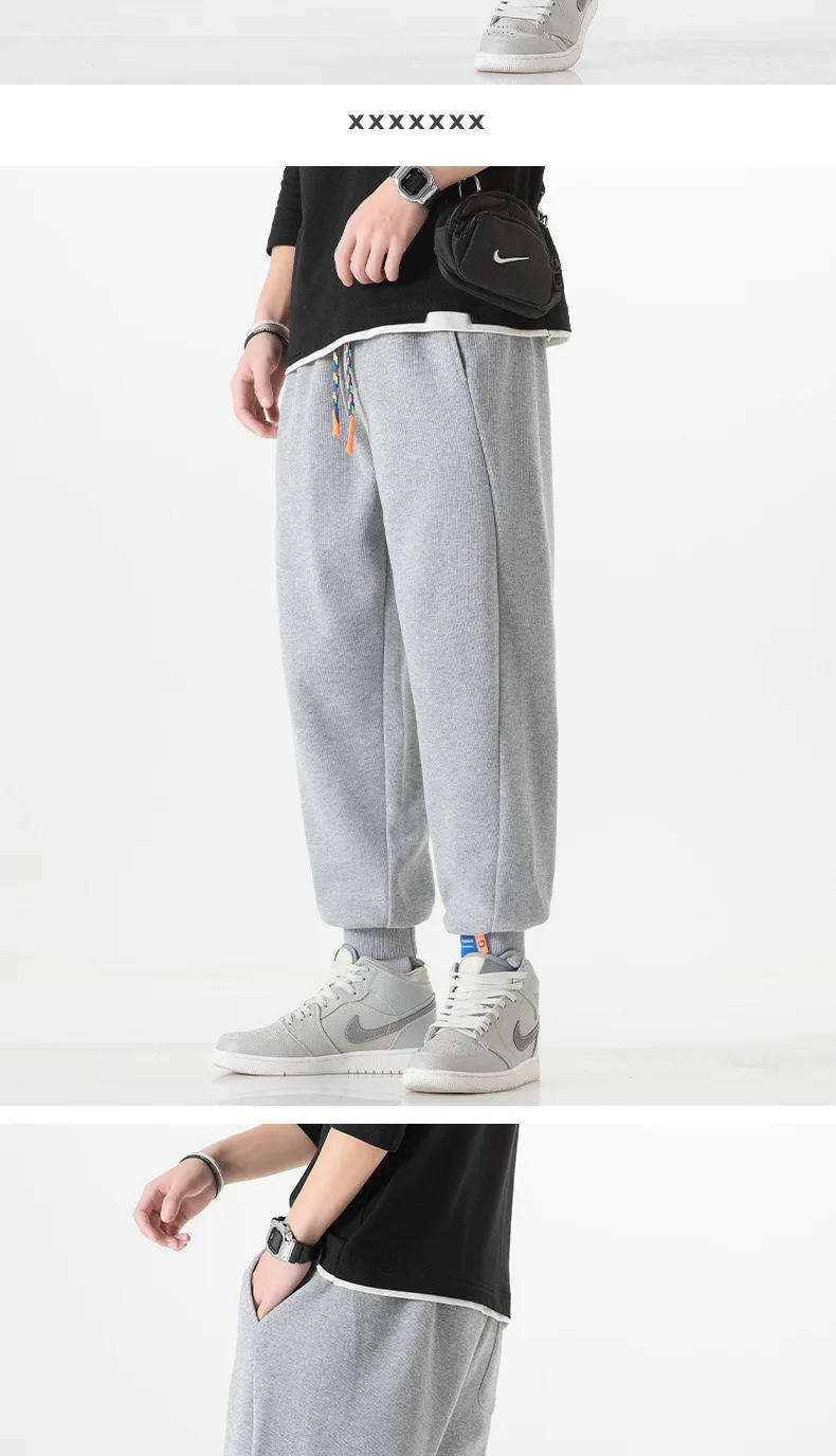 Description Picture 6 of itemCasual pants Loose cotton leggings Versatile sportswear cargo pants men sweatpants joggers men baggy