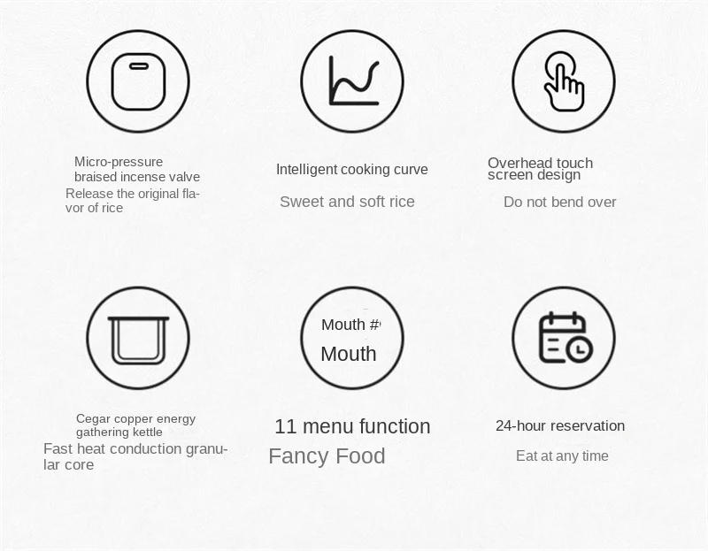 Description Picture 4 of itemElectric Rice Cooker Household 3L Large-capacity Multi-function Smart Appointment Cooking Non-Stick Pot Cake Steam Rice Cooker