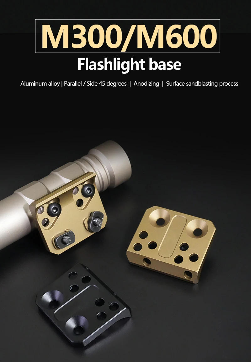 Description Picture 2 of itemTactical CNC Scout light mount For M300 M600 Flashlight Offset side mounts For M-Lok Rail Weapon Lights Base Hunting Accessories