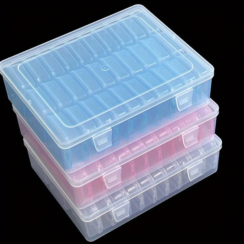 Description Picture 2 of item1pc 30-Grid Clear Plastic Storage Box For Bead Organizer, Jewelry, Crafts, Hardware, Nail Art, DIY Tools, Desktop Organization