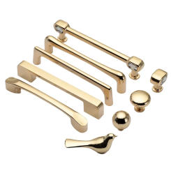 Modern Polished Gold Cabinet Handle&Knobs Drawer Pulls Cupboard Handles Furniture Hardware for Dresser Kitchen Furniture Pulls