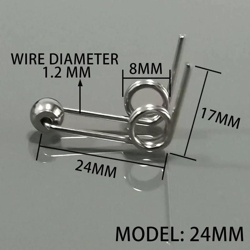 Description Picture 3 of item4PCS Wire diameter 1.2mm Curling Iron Replacement Part Fix Broken Double Return Torsion Spring
