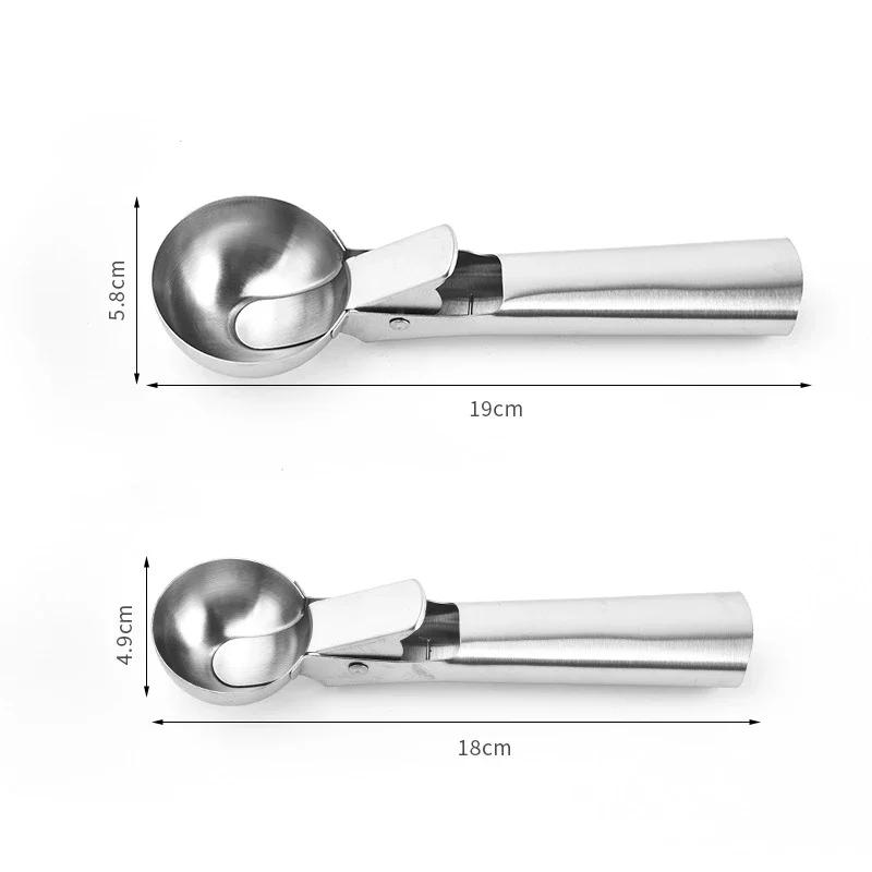 Description Picture 5 of itemStainless Steel Ice Cream Scoops Dual-purpose Fruit Watermelon Spoon Digger Ball Scoop DIY Ice Ball Maker Ice Cube Maker