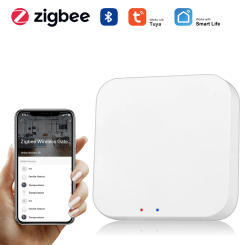 Tuya Zigbee Bluetooth 3 in 1 Multimode Gateway Smart Home Device Bridge Hub APP Control Smart Lights Curtains Air Conditioners