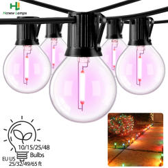 LED G40 Ball String Lights Waterproof Outdoor Garden String Lights 110V 220V E12 Christmas Party Street Garland Light Decoration