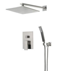 Thermostatic shower faucet chrome plated bathroom shower mixer set waterfall rain shower system bathtub