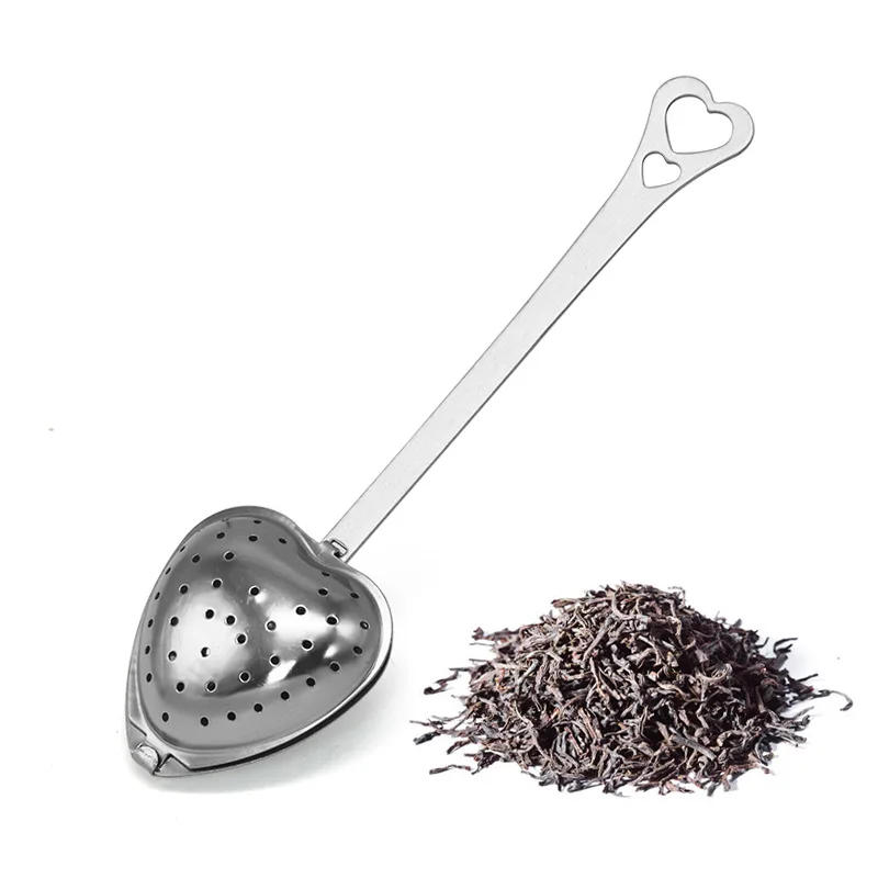 Description Picture 2 of itemHeart Shape Stainless Steel Tea Infuser Reusable Spice Cha Diffuser Mug Tea Leaf Strainer Teapot Teaware Kitchen Accessories