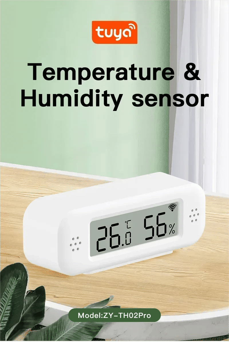 Description Picture 2 of itemTuya WiFi Mini Temperature Humidity For Smart Home Thermometer Hygrometer APP Remote Alarm Work with Google Home Yandex Alexa