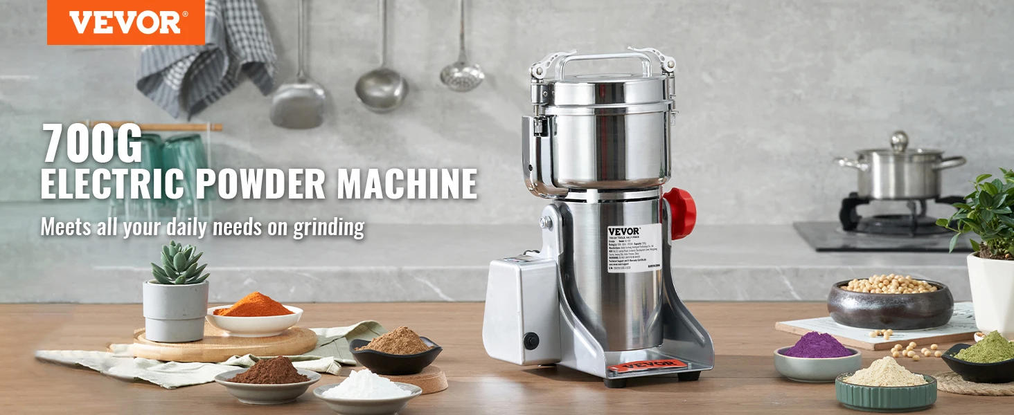 Description Picture 3 of itemVEVOR electric 2500g grain grinder, 3750W high-speed grinder, stainless steel swing grinder, used for grains, coffee, corn