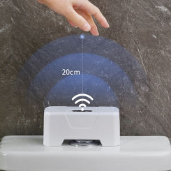 Toilets Flush Valves Non-Contact Intelligent Toilets Flush Button Splash-proof with Wireless Transmitter for Home Hotel Bathroom
