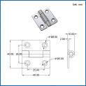 304 Stainless Steel Commercial Small Hinge 1.5 Inches 40 * 40 Square Damping Random Stop Rotation Shaft Torsion Hinge