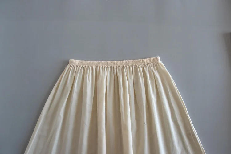 Description Picture 2 of itemCotton lining skirt anti stati transparent half length underskirt for dress bottom safety skirt Hanfu petticoat thin half slip