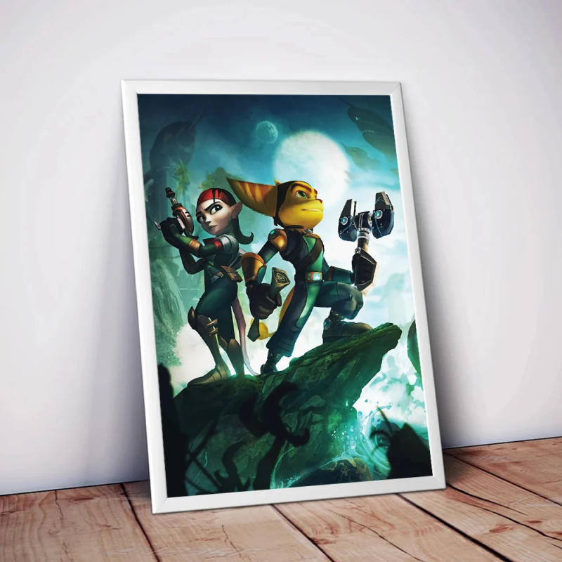 Description Picture 5 of itemRatchet N Clank Cartoon Fan Art Poster Canvas Painting Cartoon Kids Room Aesthetic Wall Decor Ratchet N Clank Anime Decoration
