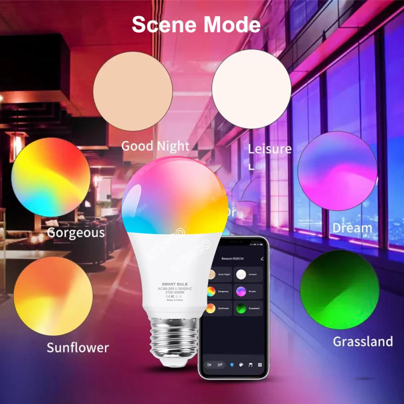 Description Picture 4 of itemTuya Wifi/Bluetooth Smart Led Light Bulb Alexa Led Lamp E27 RGB 110V 220V Smart Lamps Spotlight For Google Assisant Smart Life