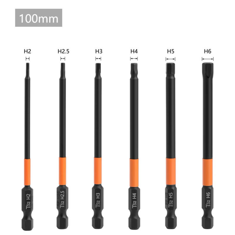 Description Picture 2 of item1pc Hexagon Screwdriver Bit Quick Change Impact Driver Power Drill Magnetic Screwdriver Bit H1.5/2/2.5/3/4/5/6 Length 50mm