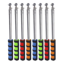 Flexible Handle Flagpole Telescopic Stainless Steel Tour Guide Banner Flagstaff Teaching Stick Teacher Pointer Hand Flagpole