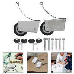 Sliding Door Track Pulley Rollers Pulleys Patio 900X700X120CM Wheel Silver Bearing
