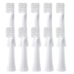 10PCS For XIAOMI MIJIA T100 Replacement Brush Heads Sonic Electric Toothbrush Vacuum DuPont Soft Bristle Suitable Nozzles