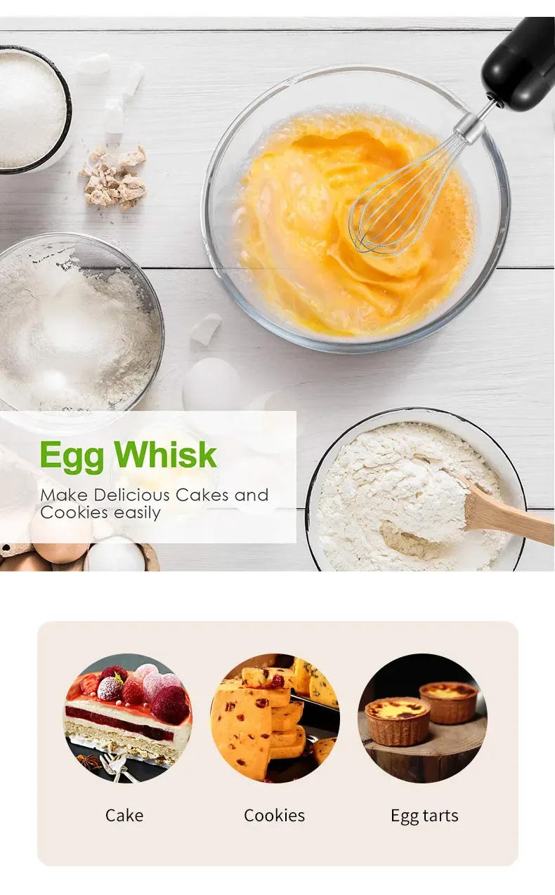 Description Picture 5 of itemImmersion Blender Handheld  4 in 1, 1000W 5 Speed Electric Steel Mixer Stick Kitchen Gadget for Baby Food, Soup, Meat Mincing