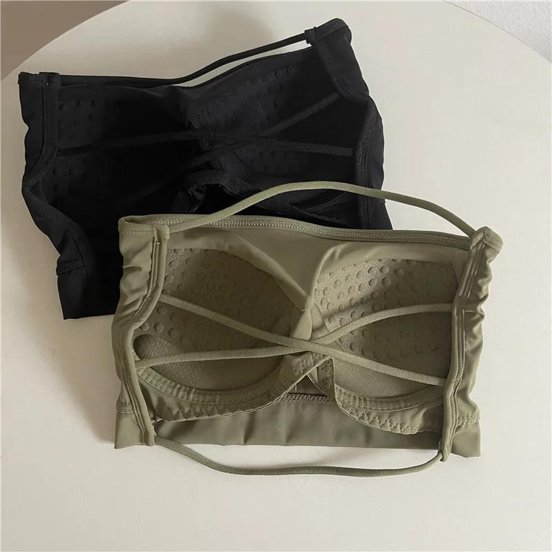 Description Picture 5 of itemSeamless Tube Top Ice Silk Sexy Wrap Chest for Women Push Up  Bras Strapless Underwear Solid Color  Bralette Lingerie Tops