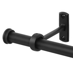 Curtain Rods for Windows 32 to 168 inch,  Adjustable Curtain Rods, Black Rustic Curtain Rod Set, Modern Design Curtain Rods