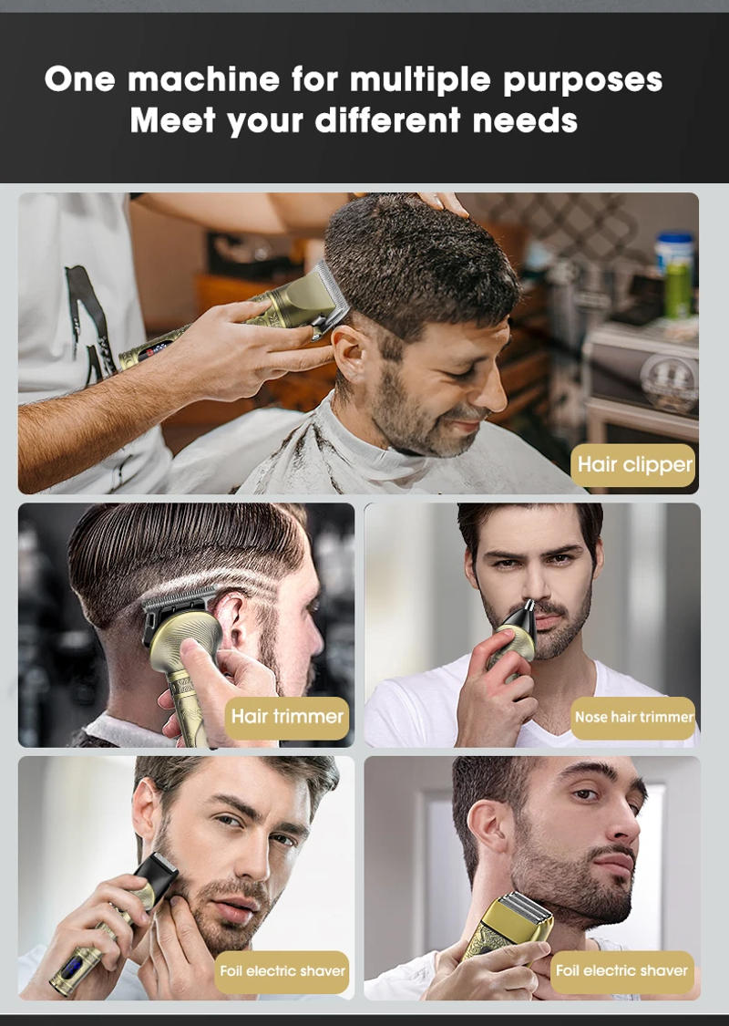 Description Picture 4 of itemResuxi 135 3 in 1 Professional All Metal Hair Clipper Hair Trimmer Electric Shaver Set Hair Cutting Machine Men's Grooming Tools