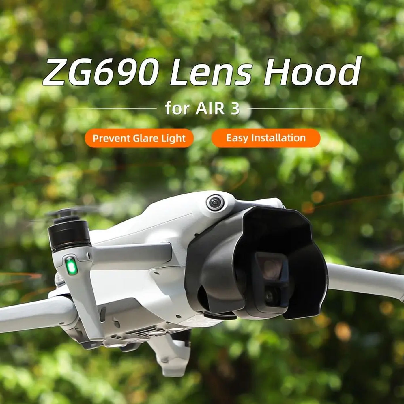 Description Picture 2 of itemFor DJI Air 3 Lens Hood Gimbal Protector Anti-Glare Sun Cover Drone Accessories