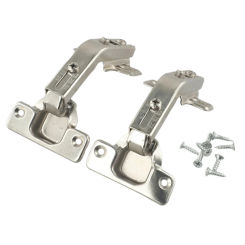 2pcs 135 Degree Door Hinges Corner Cabinet Door Hinges Combination  Plate Screws Set Kitchen Cupboard Furniture Hinges Hardware