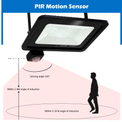 LED PIR motion sensor floodlight IP66 waterproof spotlight AC220V 100W 50W 30W 20W 10W outdoor lighting motion detector.