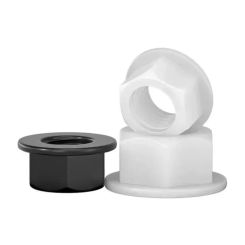 DIN6923 PA66 Black White Flat Bottom Plastic Nylon Insulation Hexagonal Hex Head Flange Nut M3-M12