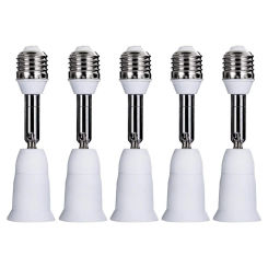 E27 To E27 Flexible Extend Extension Base LED Light Lamp Adapter Converter Socket Standard Bulbs Lighting Accessories White