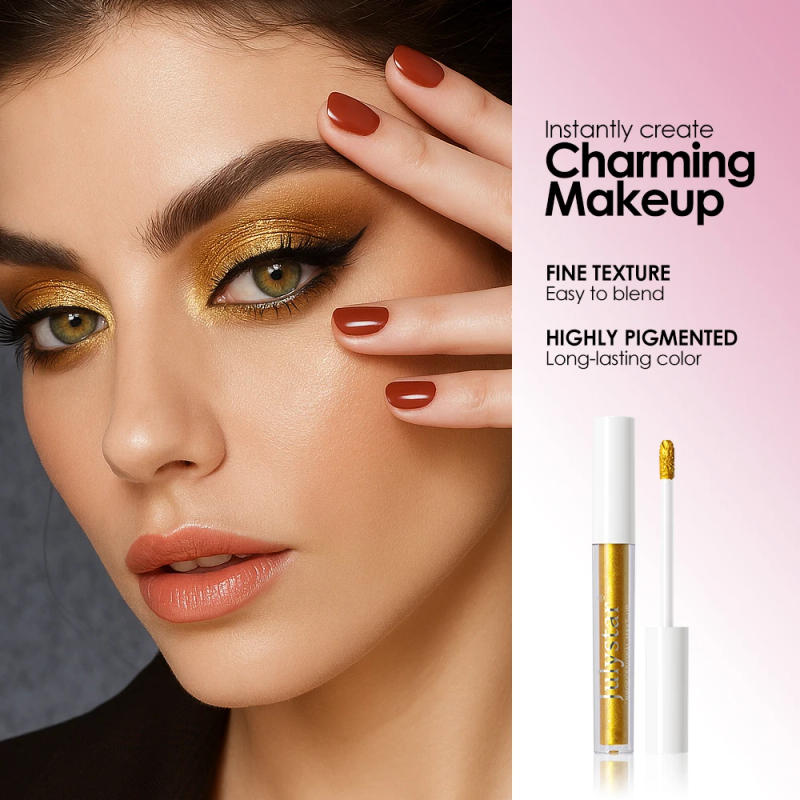 Description Picture 3 of itemJulystar 5-piece pearlescent glitter liquid eyeshadow set, long-lasting color, high saturation with glittery eyeshadow set